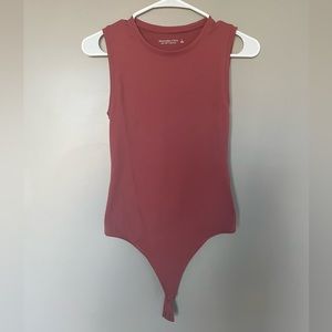 Abercrombie Coral Sleeveless Bodysuit